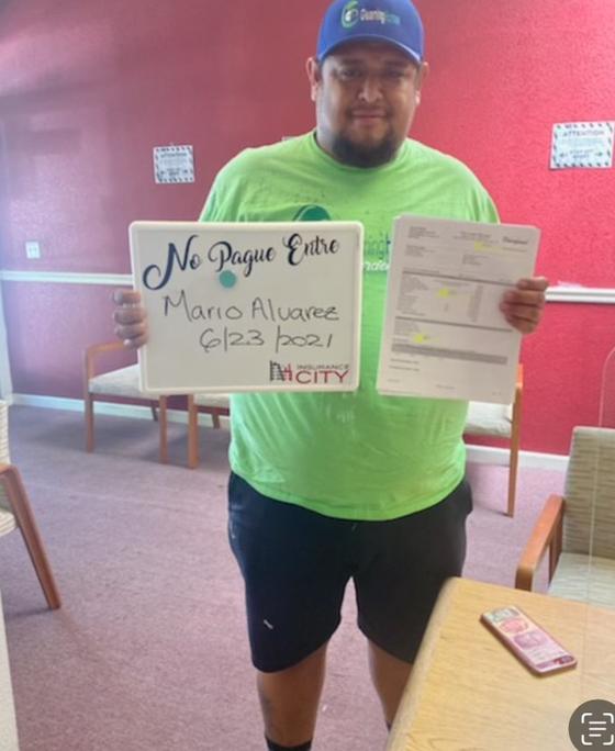 Mario Alvarez, a customer who paid no broker fee at Insurance City